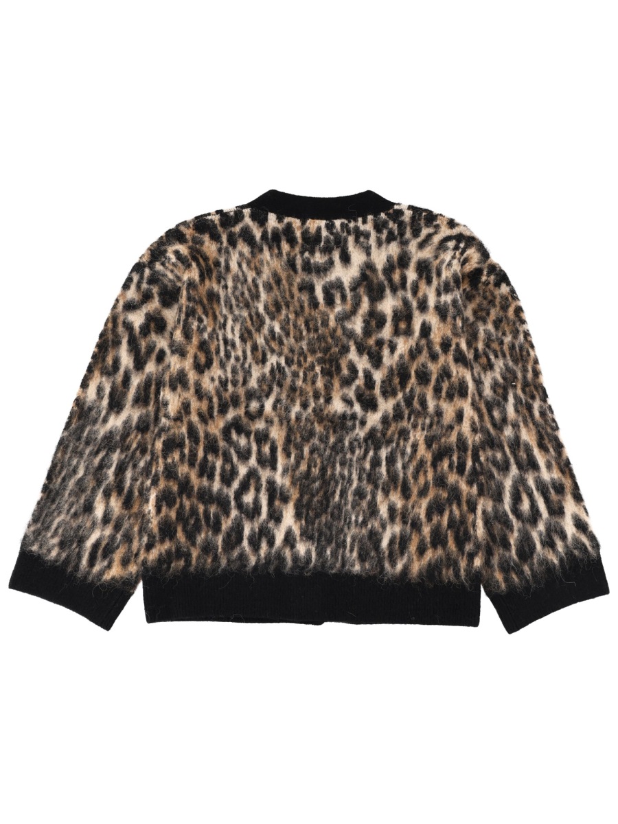 Ganni WOOL CARDIGAN Dierenprint