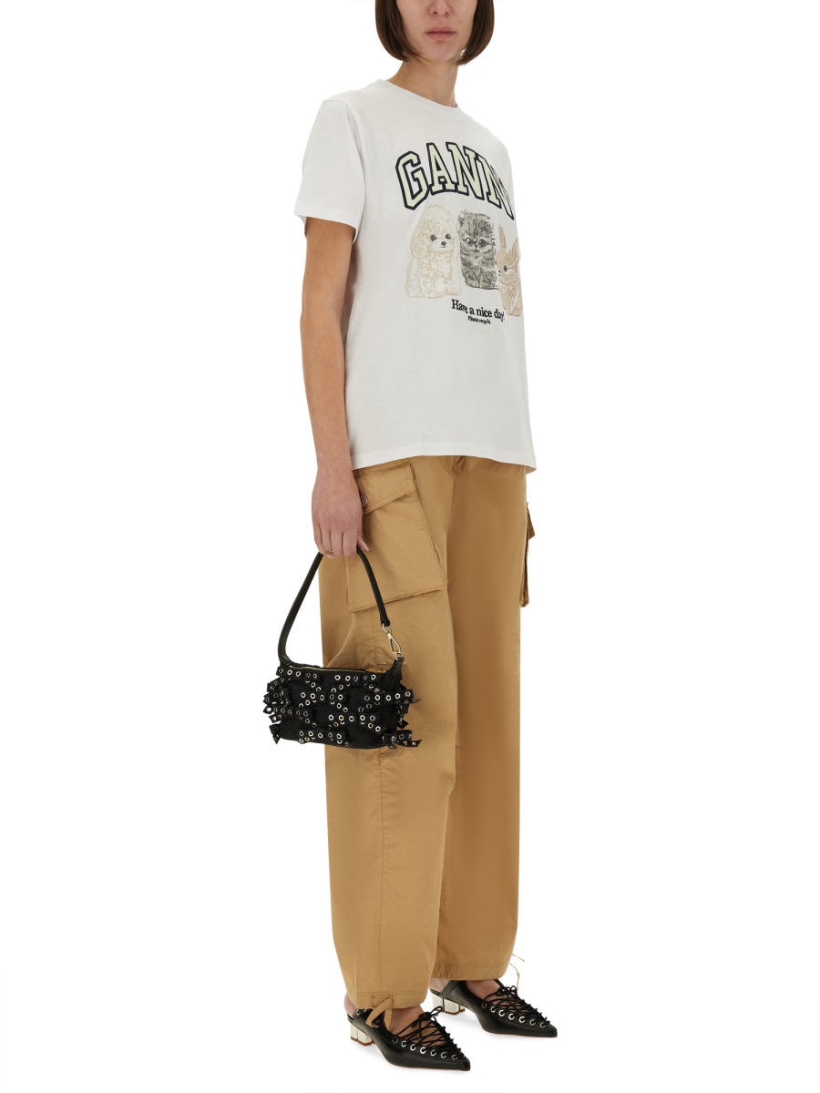 Ganni RELAXED FIT T-SHIRT Wit