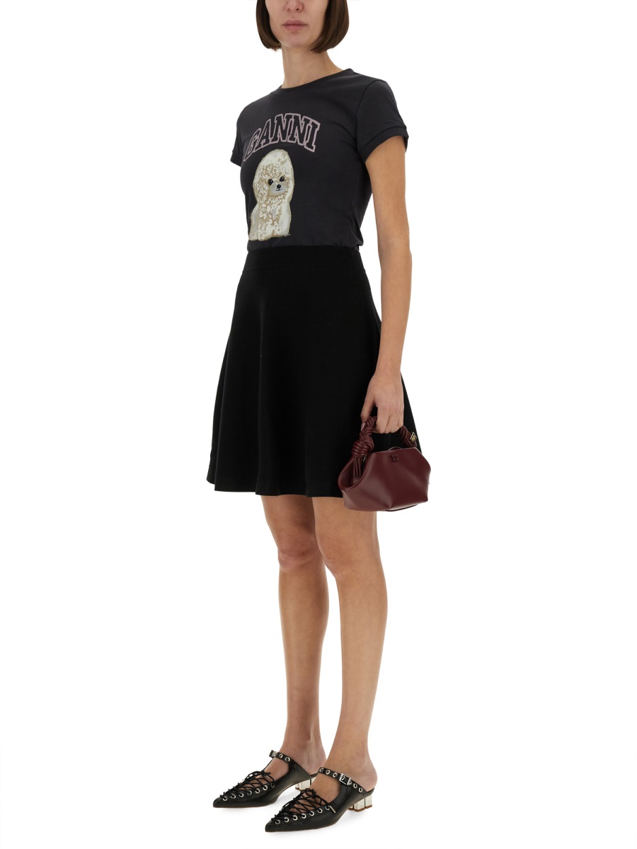 Ganni BABY FIT T-SHIRT Grijs