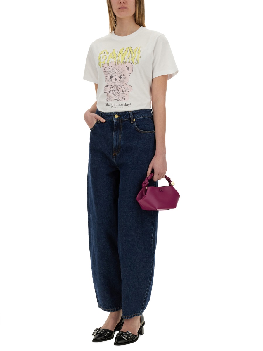 Ganni "TEDDY" T-SHIRT Wit