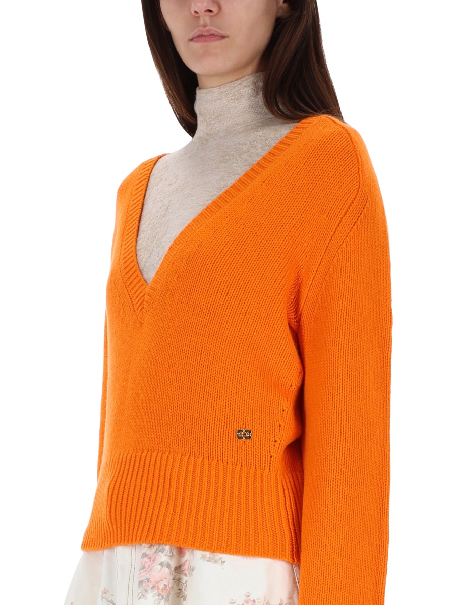 Ganni CASHMERE SWEATER Oranje