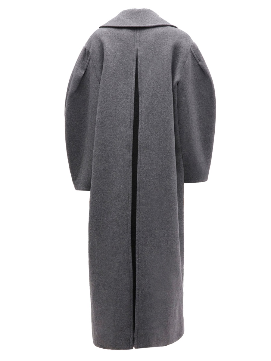 Ganni WOOL TRENCH Grijs