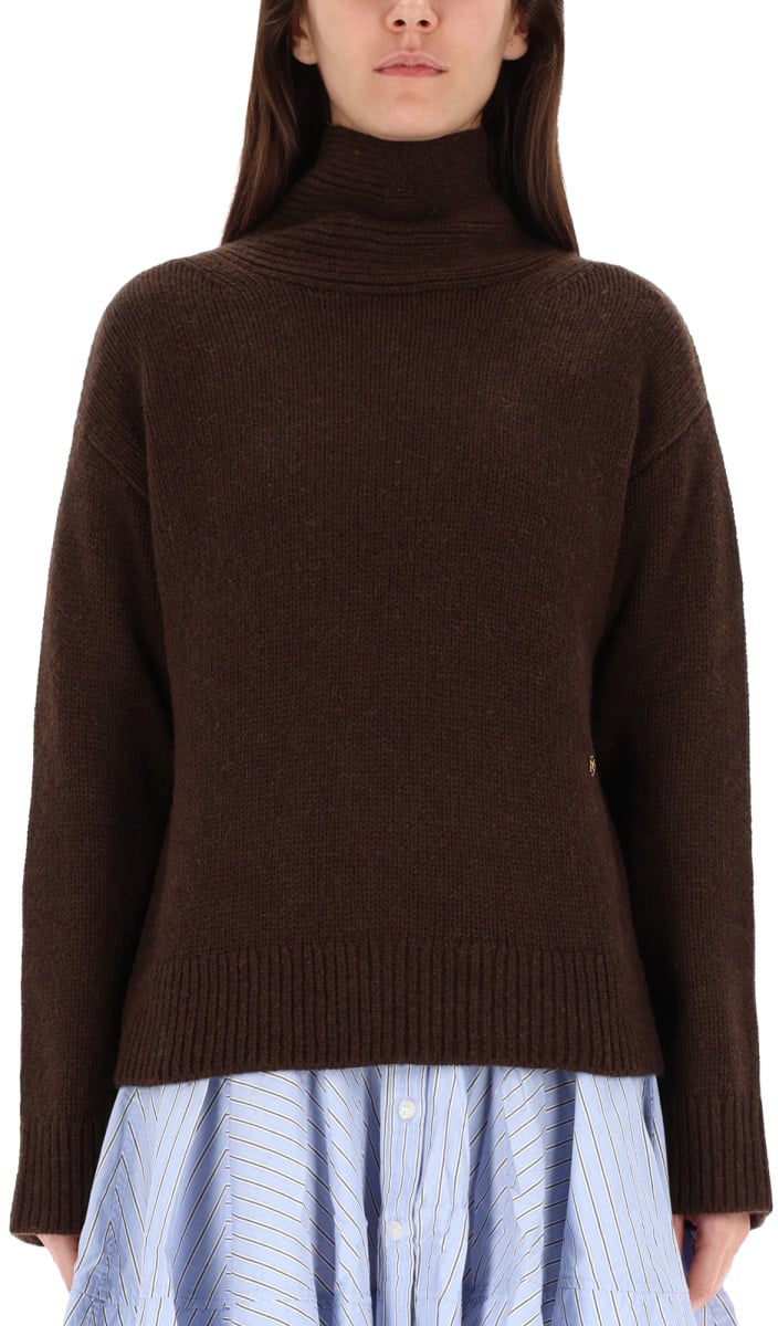 Ganni WOOL BLEND SWEATER Bruin