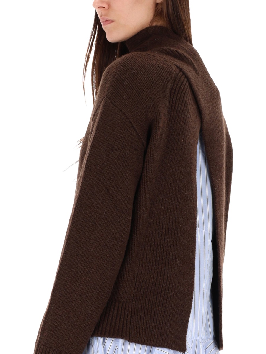 Ganni WOOL BLEND SWEATER Bruin