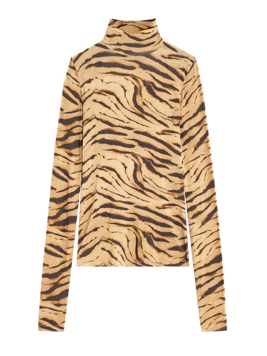 Ganni "ZEBRA" PRINT TOP Dierenprint