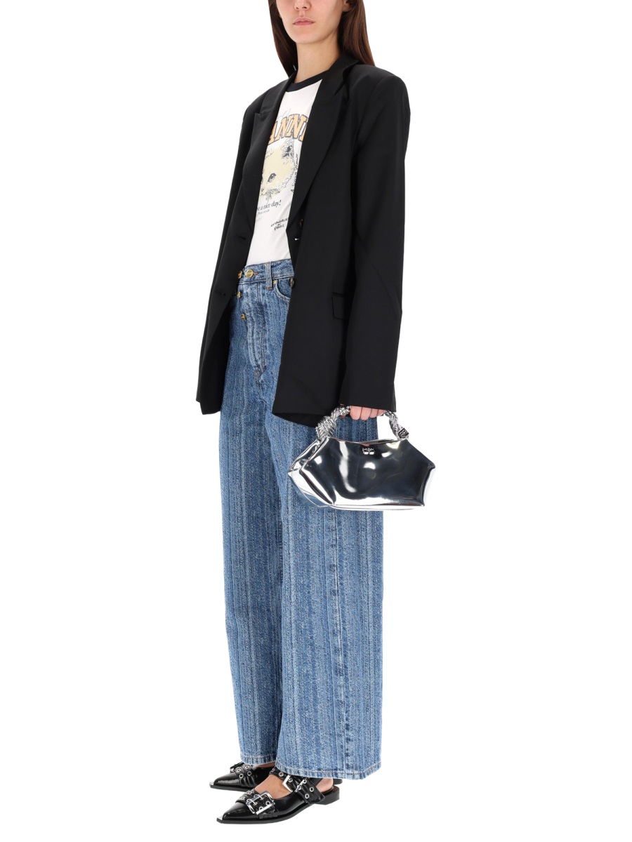 Ganni T-SHIRT "KITTY" Wit