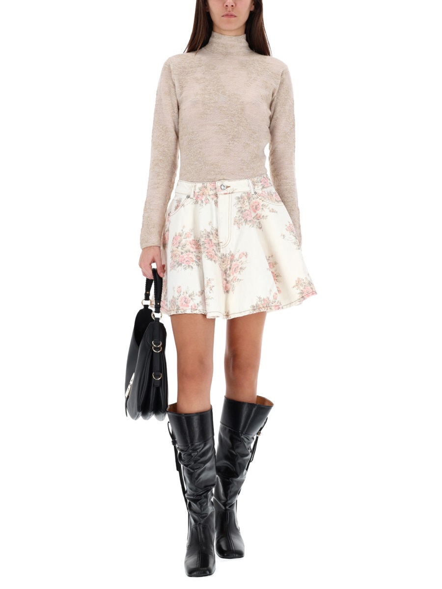 Ganni ALPACA BLEND SWEATER Beige