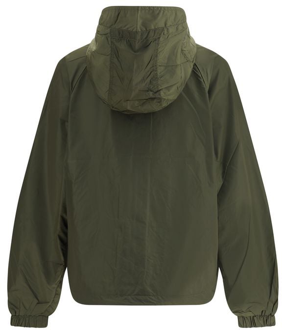 Ganni Bicolor Nylon Shell Jacket Groen