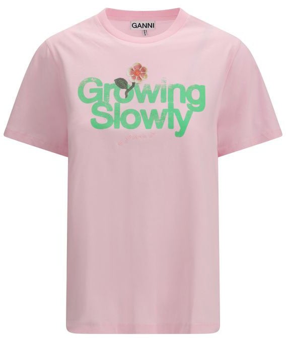 Ganni Multicolor Cotton T-Shirt Divers