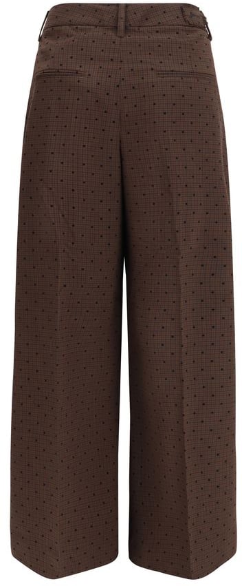 Ganni Brown Elastane Casual Pants Bruin