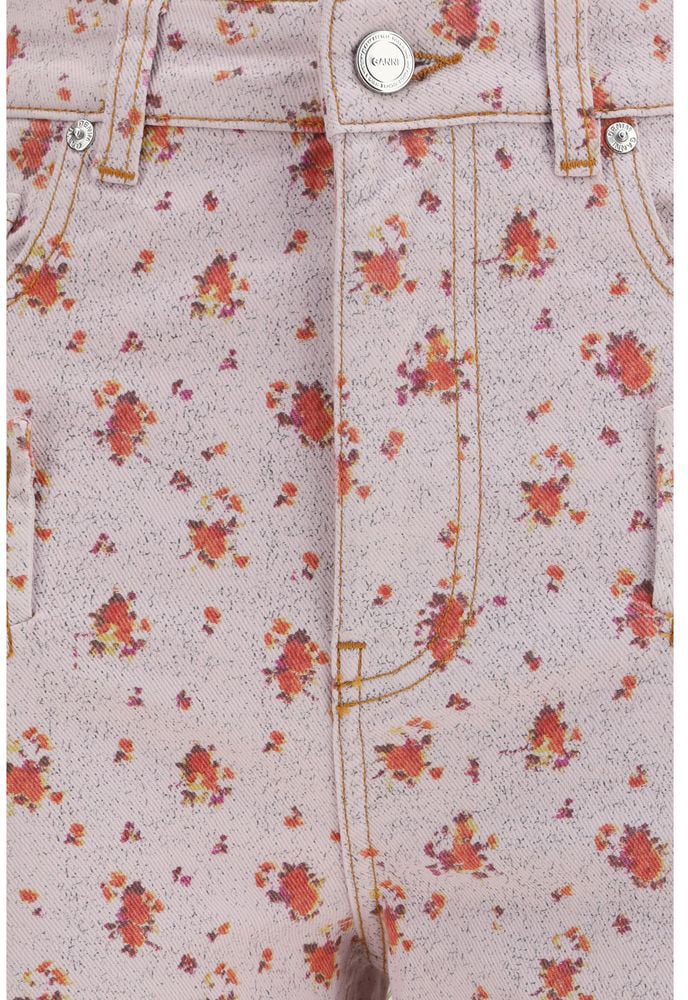 Ganni Multicolor Cotton Cropped Pants Divers