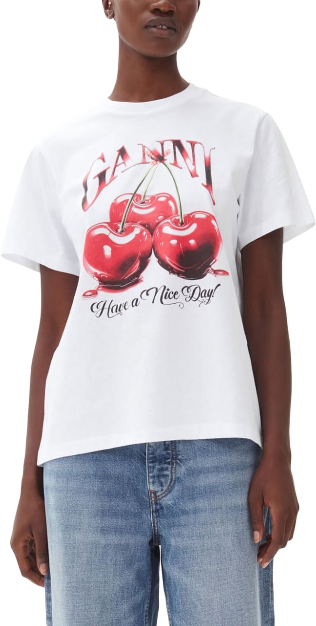 Ganni T-Shirts And Polos White Wit