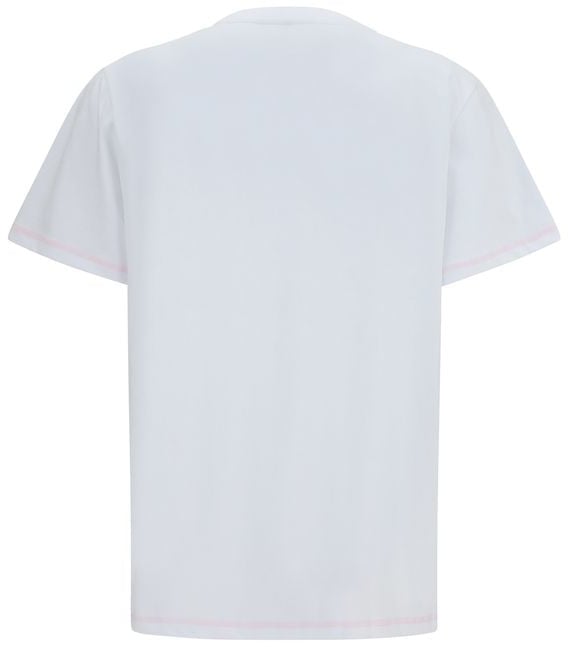 Ganni Raspberry Tee Bianco Wit