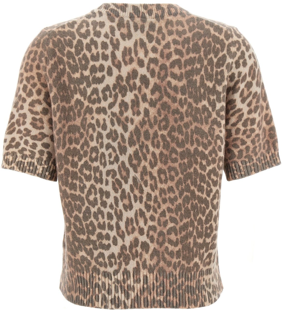 Ganni Brown Wool T-Shirt Bruin