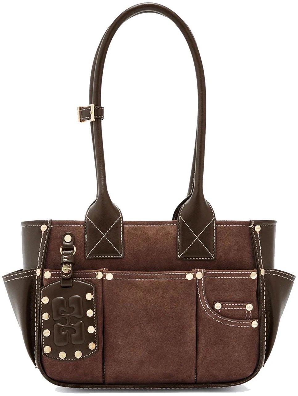 Ganni Bags Chicory Coffee Bruin