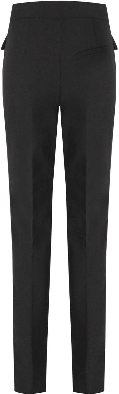 GANNI TWILL PANTS WITH POCKETS Zwart
