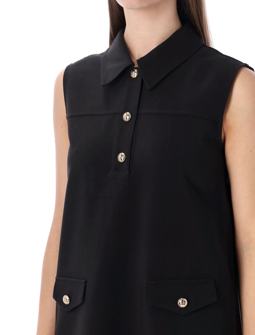 Ganni Suiting Mini Dress Nero Zwart