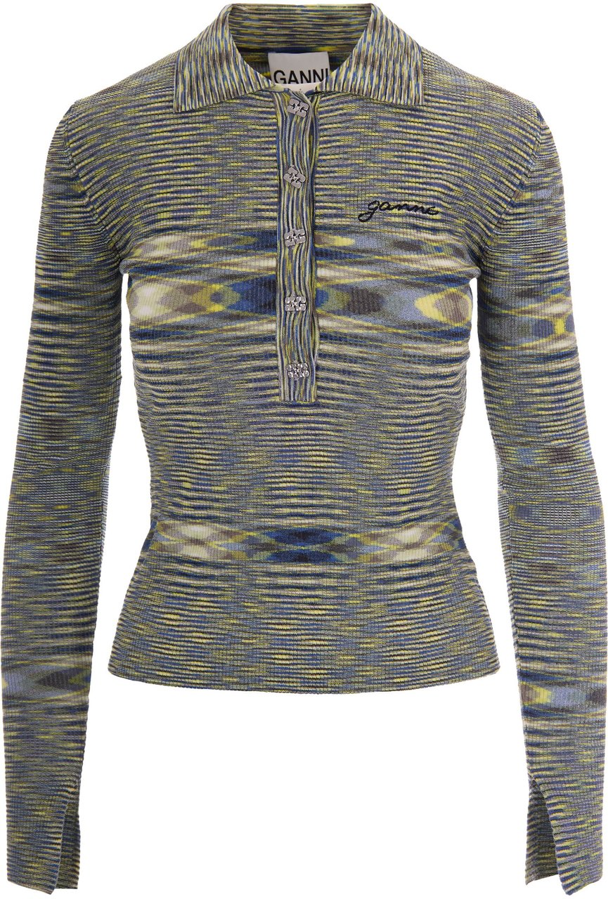 Ganni T-Shirts And Polos Blazing Yellow Geel