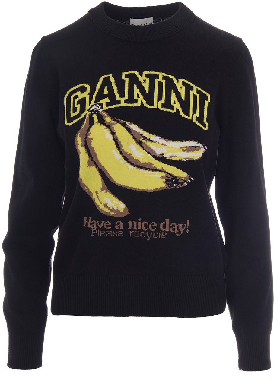 Ganni Sweaters Black Zwart