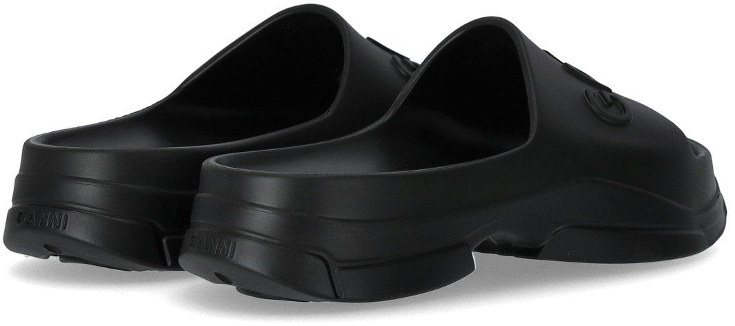 Ganni GANNI POOL SLIDE SANDAL Zwart