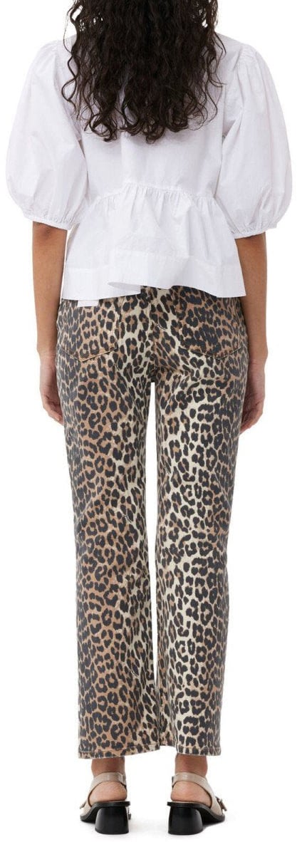 GANNI LEOPARD BETZY JEANS Bruin