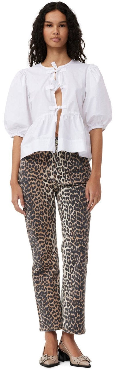 GANNI LEOPARD BETZY JEANS Bruin