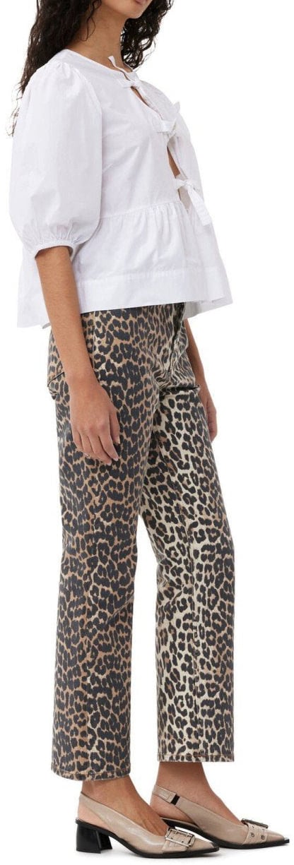 GANNI LEOPARD BETZY JEANS Bruin