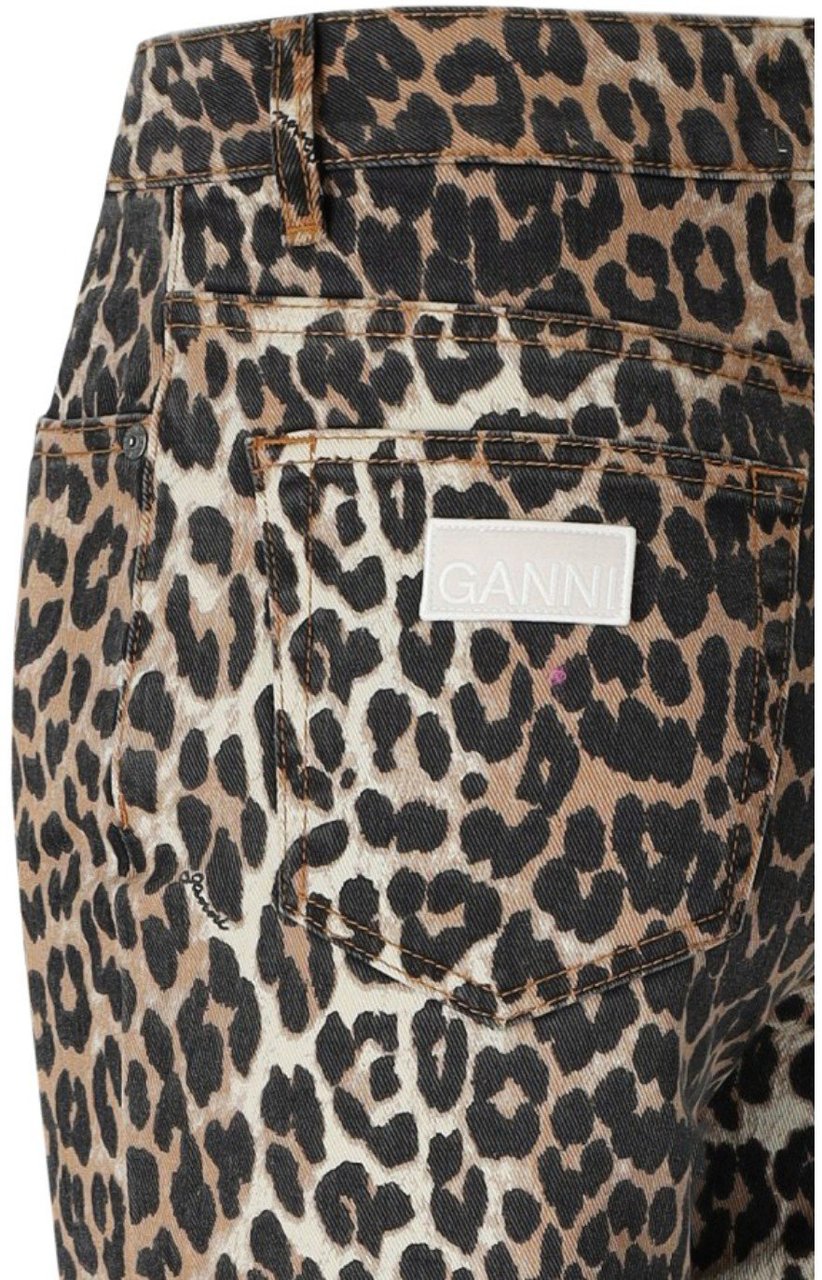 GANNI LEOPARD BETZY JEANS Bruin