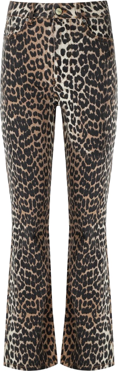 GANNI LEOPARD BETZY JEANS Bruin