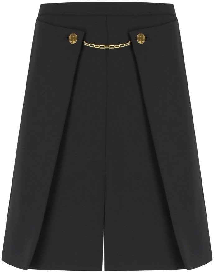 Ganni GANNI TWILL MINI SKIRT Zwart