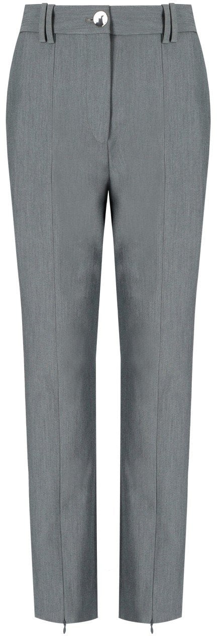 Ganni GANNI GREY MELANGE TROUSER Grijs