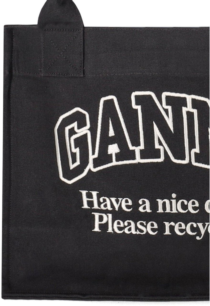 Ganni GANNI PHANTOM LARGE SHOPPING BAG Zwart