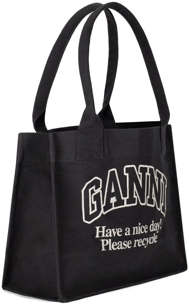 Ganni GANNI PHANTOM LARGE SHOPPING BAG Zwart