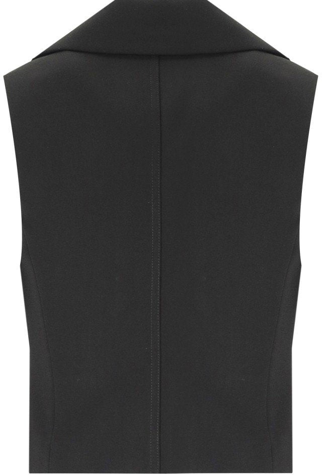 Ganni GANNI CREPE VEST Zwart