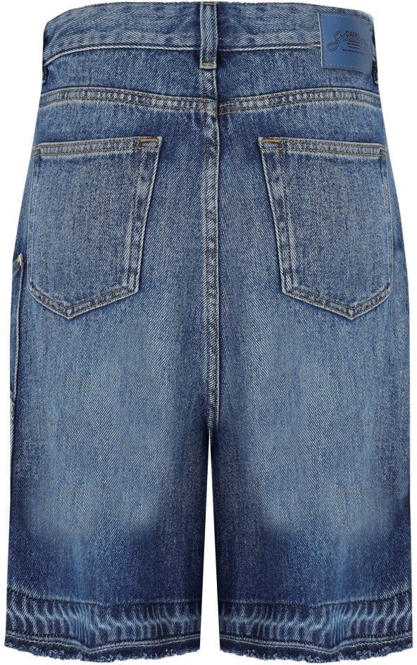 Ganni GANNI DENIM BERMUDA SHORTS Blauw