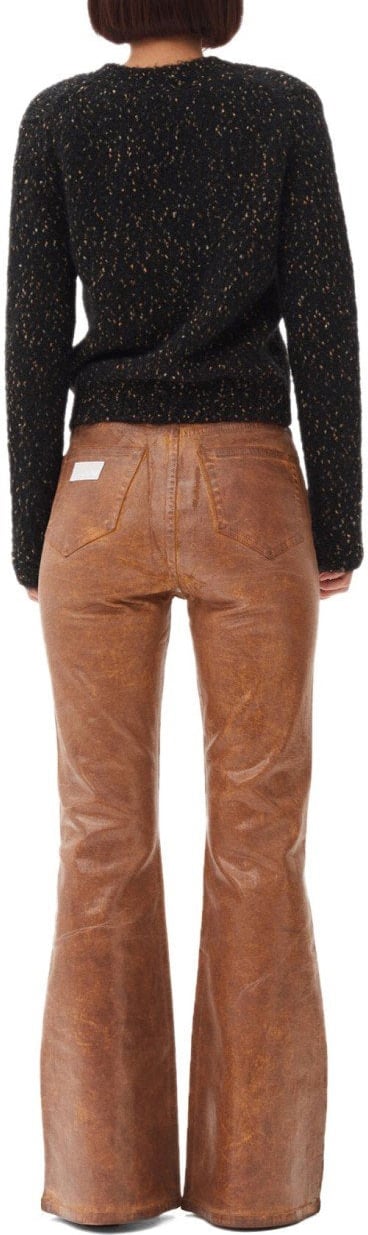 Ganni GANNI MELANGE CREWNECK JUMPER Zwart