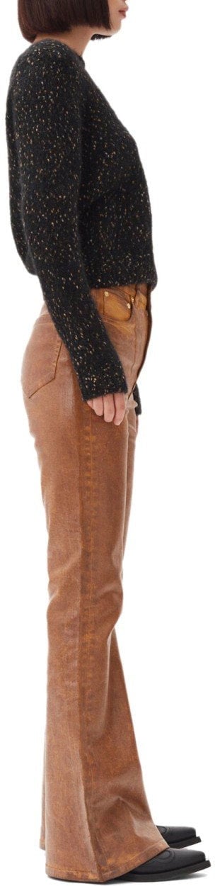 Ganni GANNI MELANGE CREWNECK JUMPER Zwart