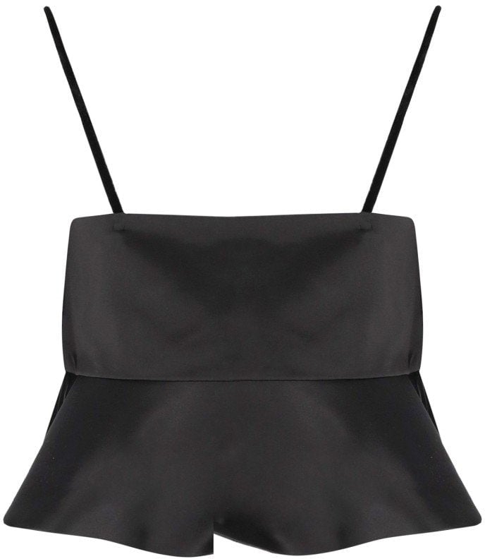 Ganni GANNI SATIN TOP Zwart