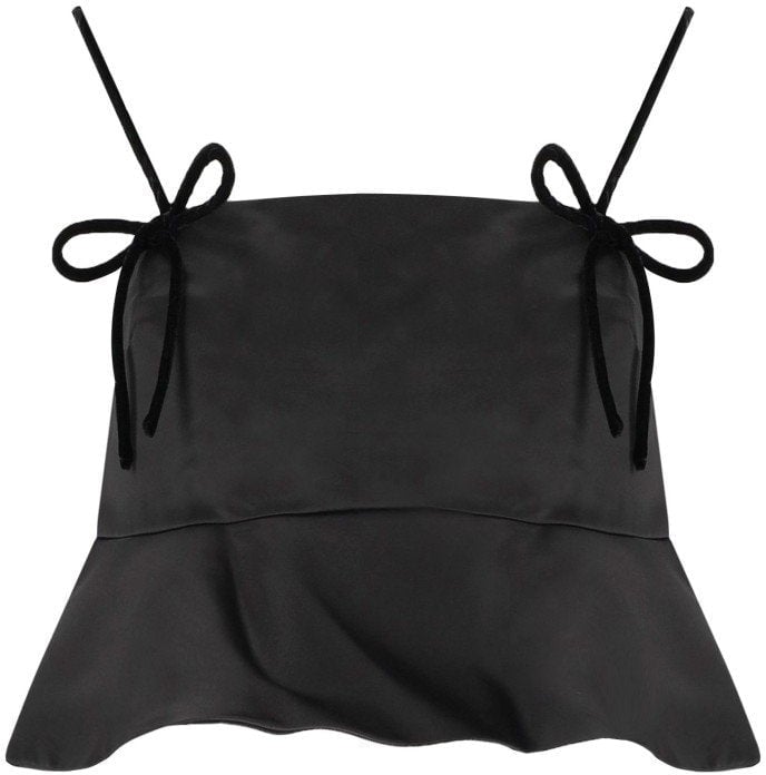 Ganni GANNI SATIN TOP Zwart