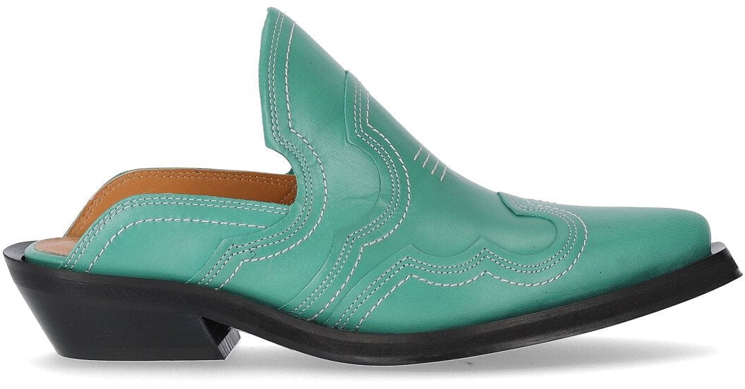 Ganni GANNI WESTERN MULE Groen