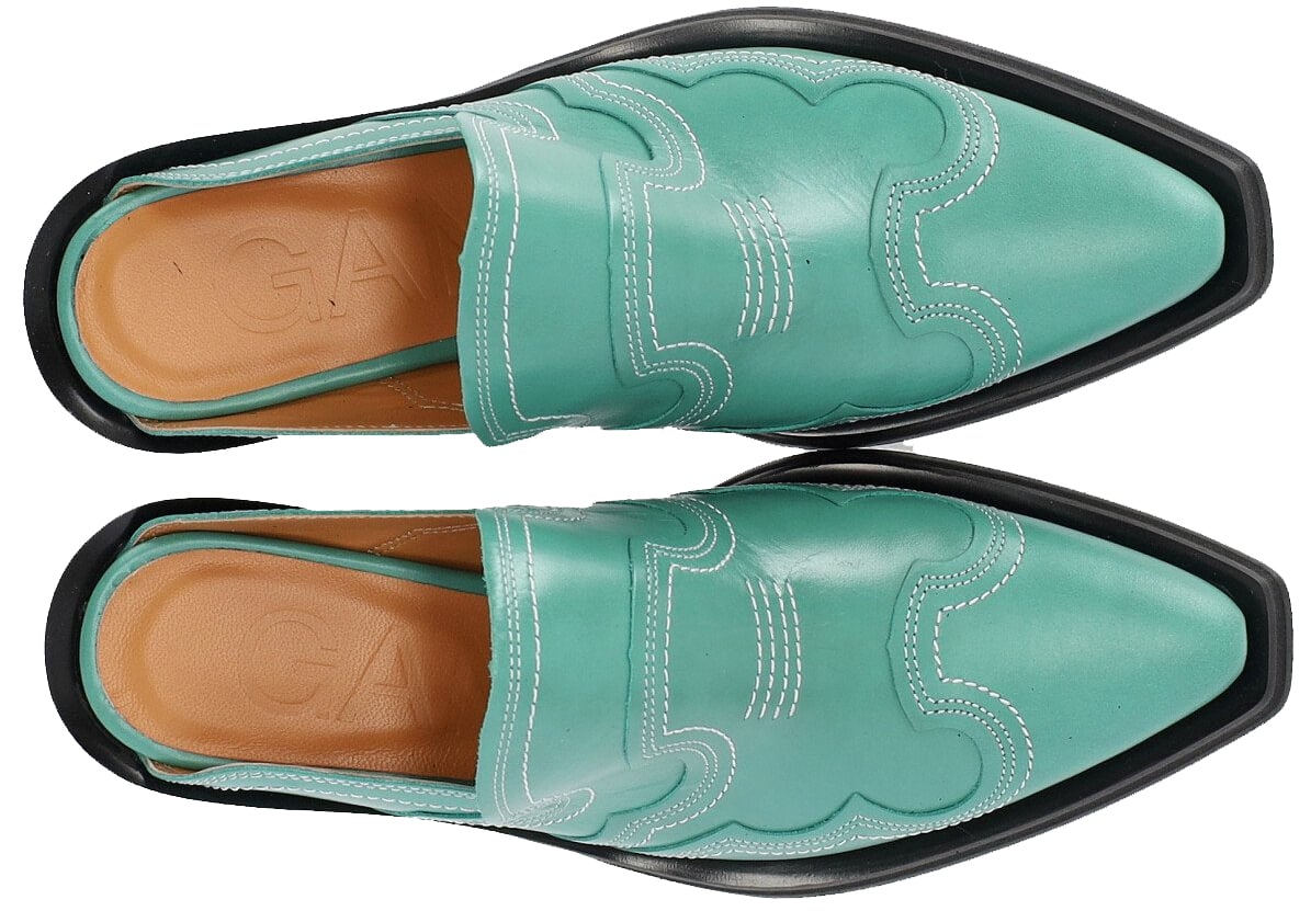 Ganni GANNI WESTERN MULE Groen