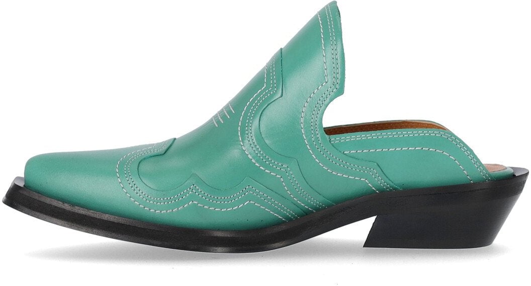 Ganni GANNI WESTERN MULE Groen