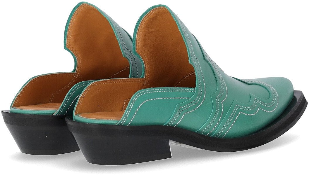 Ganni GANNI WESTERN MULE Groen
