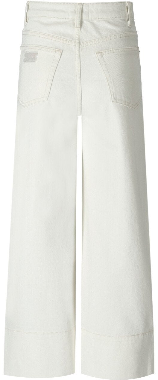 Ganni GANNI CROPPED JEANS Wit