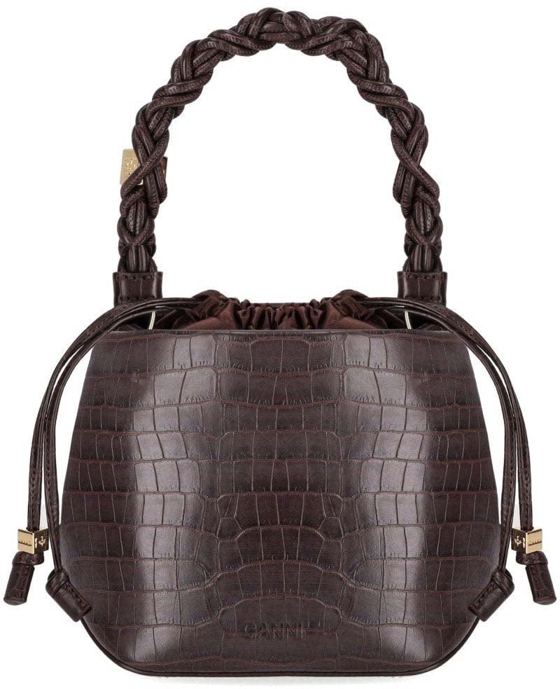 Ganni GANNI BOU BUCKET BAG Bruin