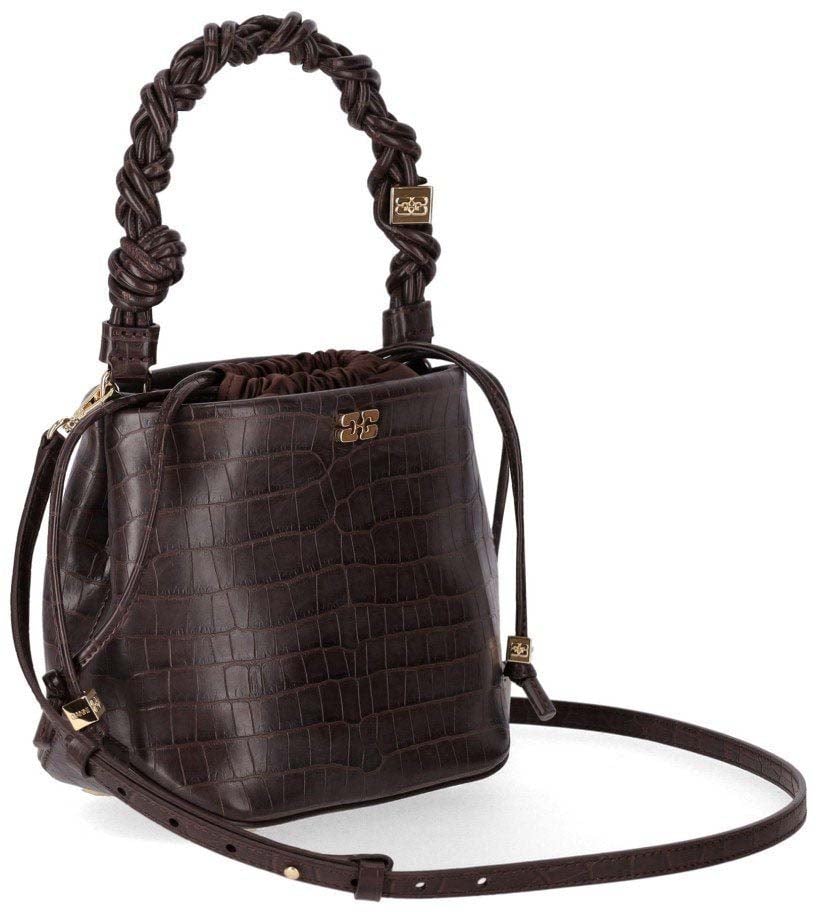 Ganni GANNI BOU BUCKET BAG Bruin