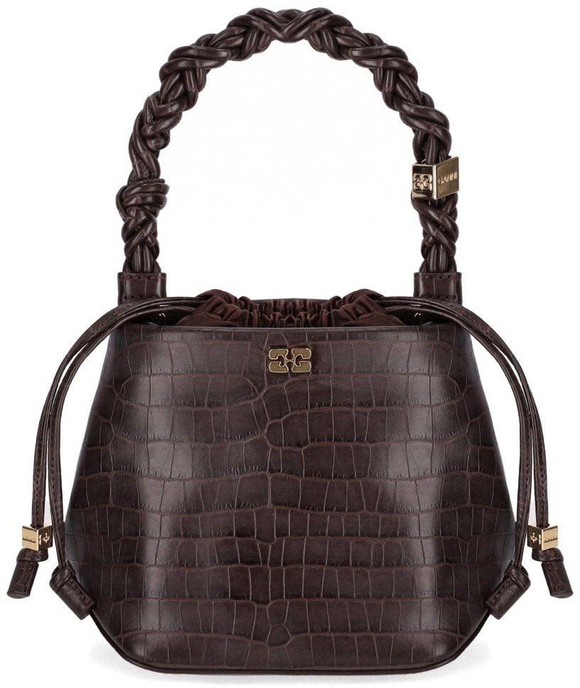 Ganni GANNI BOU BUCKET BAG Bruin