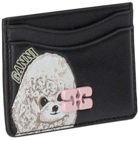 Ganni GANNI BOU CARD HOLDER Zwart