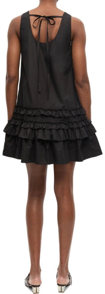 Ganni GANNI RUFFLED DRESS Zwart
