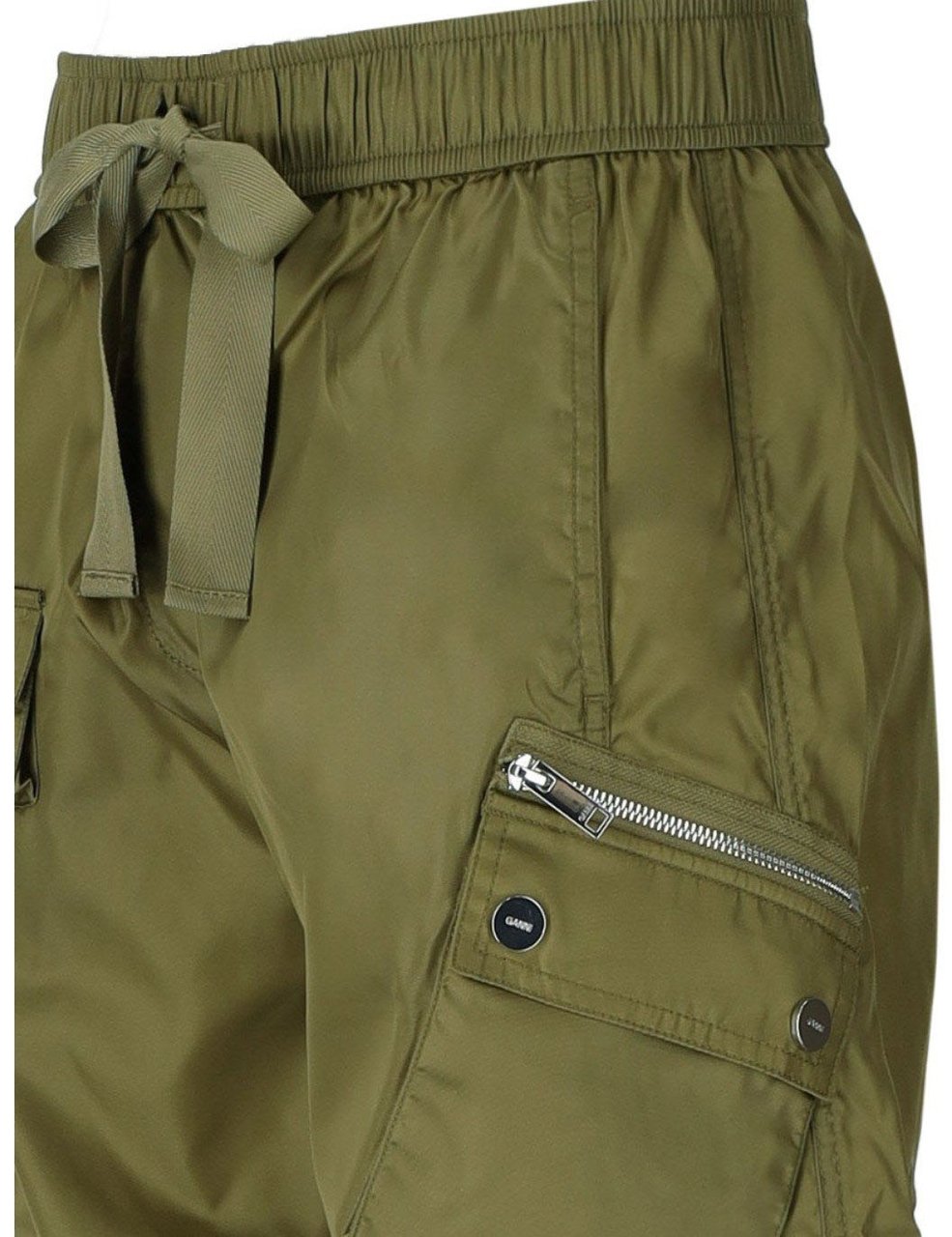 Ganni GANNI DUCHESSE PANTS Groen